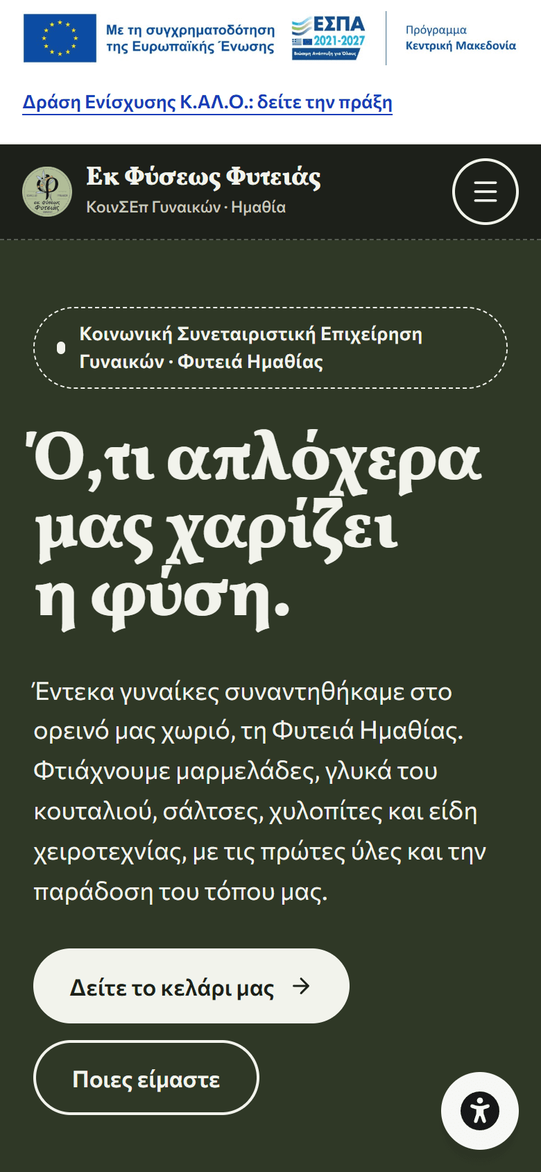 Αρχική σελίδα σε κινητό